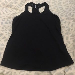 Black athletic tank top